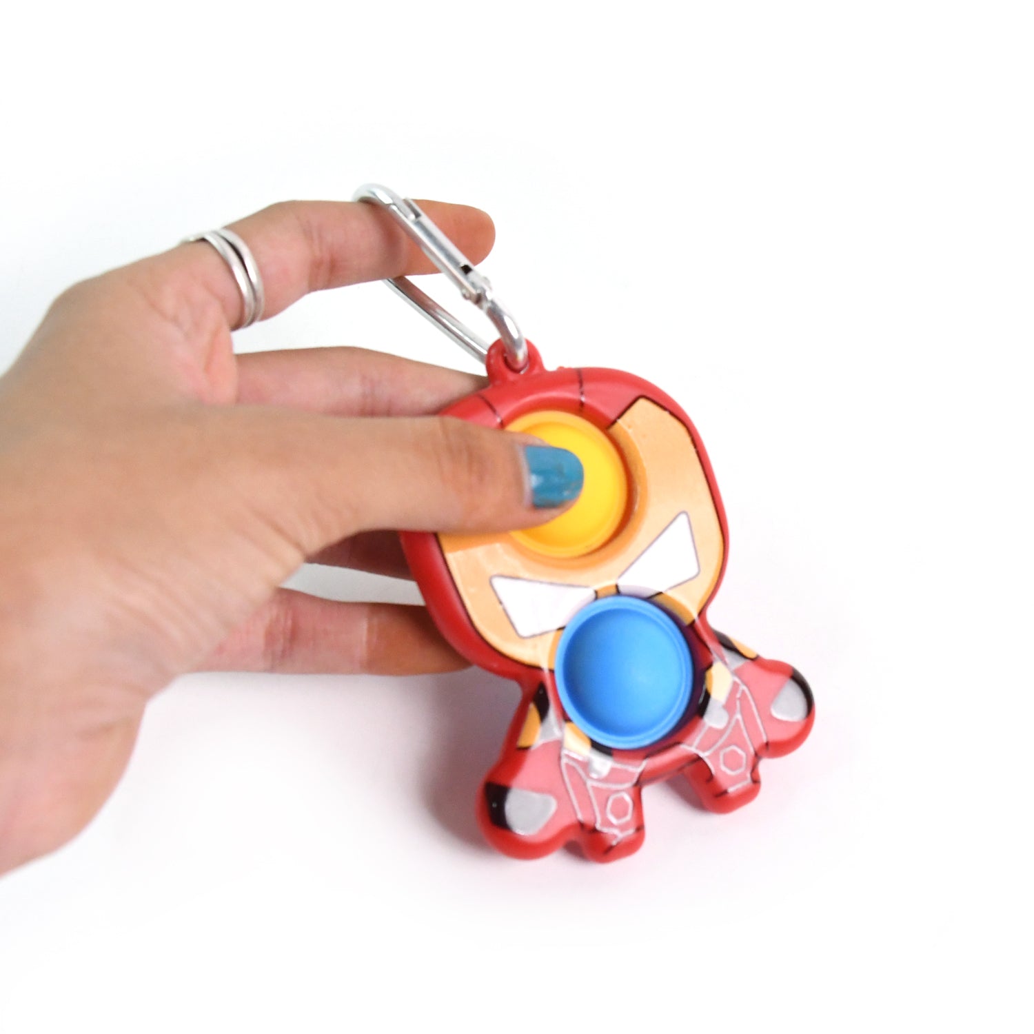 Superhero Themed Iron Man Shape Keychain Pop It Toy (1 Pc) Superhero Themed Iron Man Shape Keychain Pop It Toy (1 Pc)